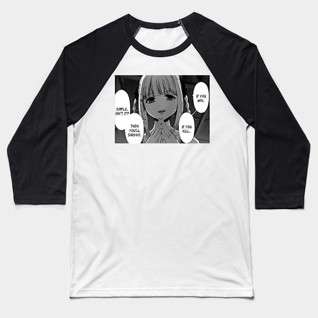 Shuka Darwin's Game Baseball T-Shirt by hentaifanatic